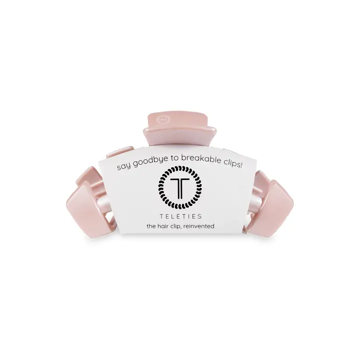 Teleties Tiny Classic Hair Clip in Pearly Pink