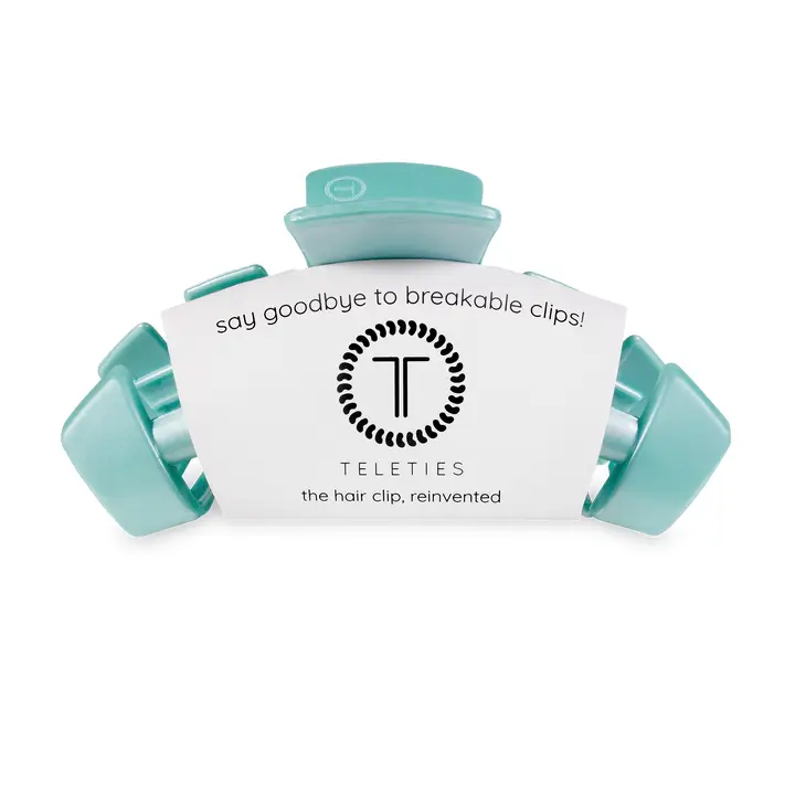 Teleties Medium Classic Hair Clip in Totally Turquoise