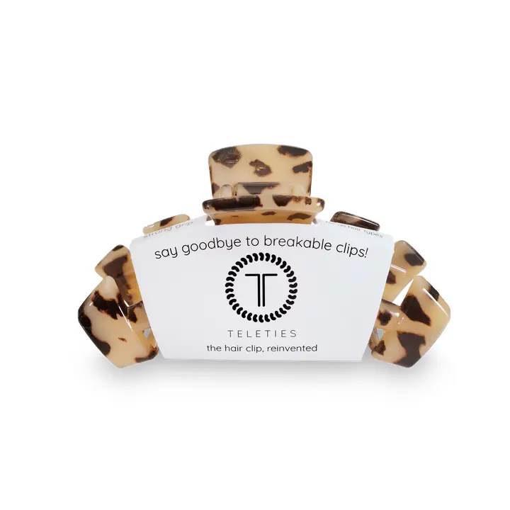 Teleties Medium Classic Hair Clip in Blonde Tortoise