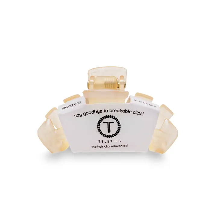 Teleties Tiny Classic Hair Clip in Almond Beige