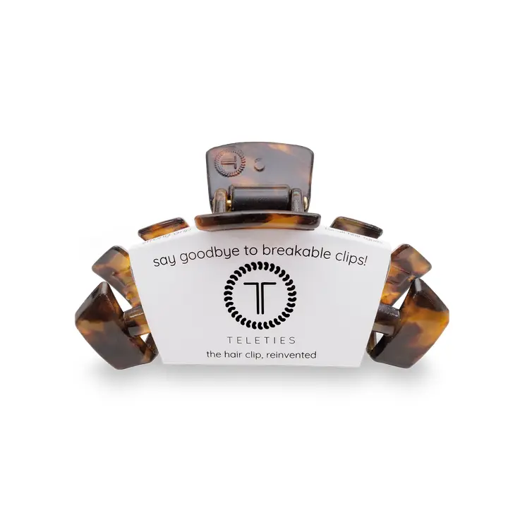 Teleties Medium Classic Hair Clip in Tortoise