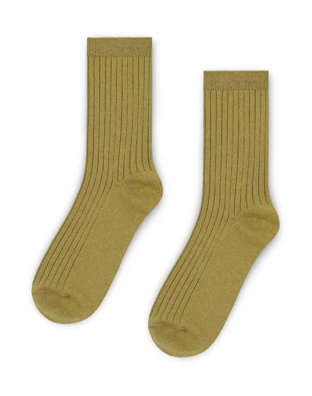 Tailored Union Luxe Crew Sock in Heather Honey
