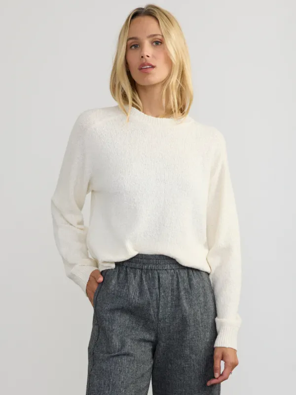 Margaret O'Leary Lola Pullover in Ivory Margaret O'Leary Lola Pullover in Ivory