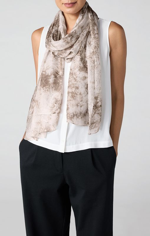 Eileen Fisher Hand Dyed Silk Scarf in Cocoa Eileen Fisher Hand Dyed Silk Scarf in Cocoa