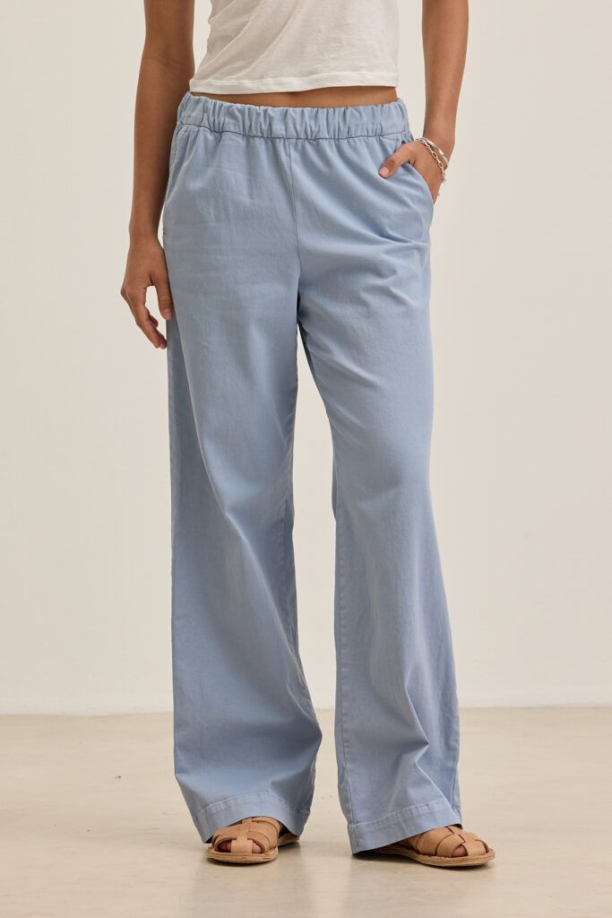 Velvet Naya Stretch Cotton Twill Pant in Blue Haze