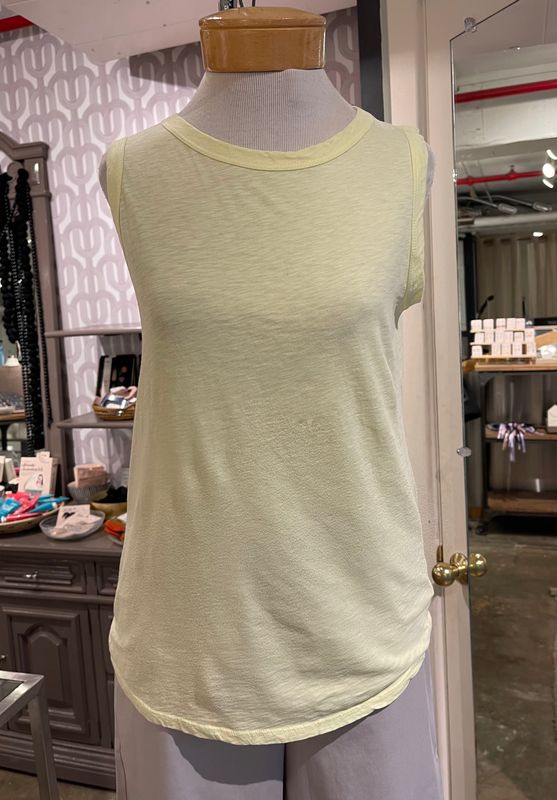 Velvet Taurus Cotton Slub Sleeveless Top in Lemon Velvet Taurus Cotton Slub Sleeveless Top in Lemon