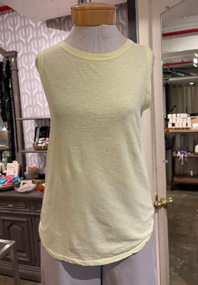 Velvet Taurus Cotton Slub Sleeveless Top in Lemon Velvet Taurus Cotton Slub Sleeveless Top in Lemon