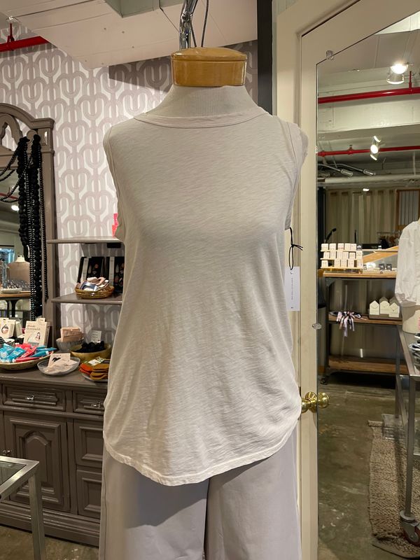 Velvet Taurus Cotton Slub Sleeveless Top in Bisque