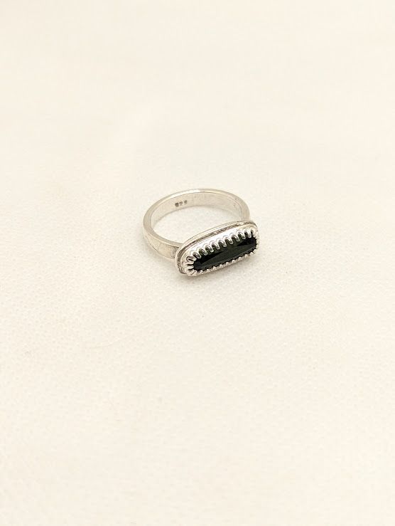 Savage Roots Poppy Ring in Green Tourmaline & Sterling Silver