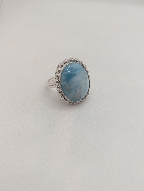Savage Roots Moana Ring in Larimar & Sterling Silver