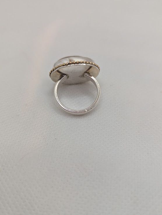 Savage Roots Carmine Ring in Rutilated Quartz, Sterling Silver & 14KGF