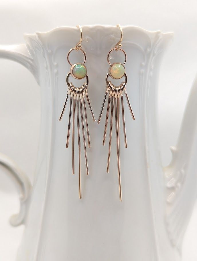 Savage Roots Gracie Earrings in Ethiopian Opal & 14K Gold Fill
