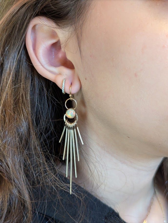 Savage Roots Gracie Earrings in Ethiopian Opal & 14K Gold Fill