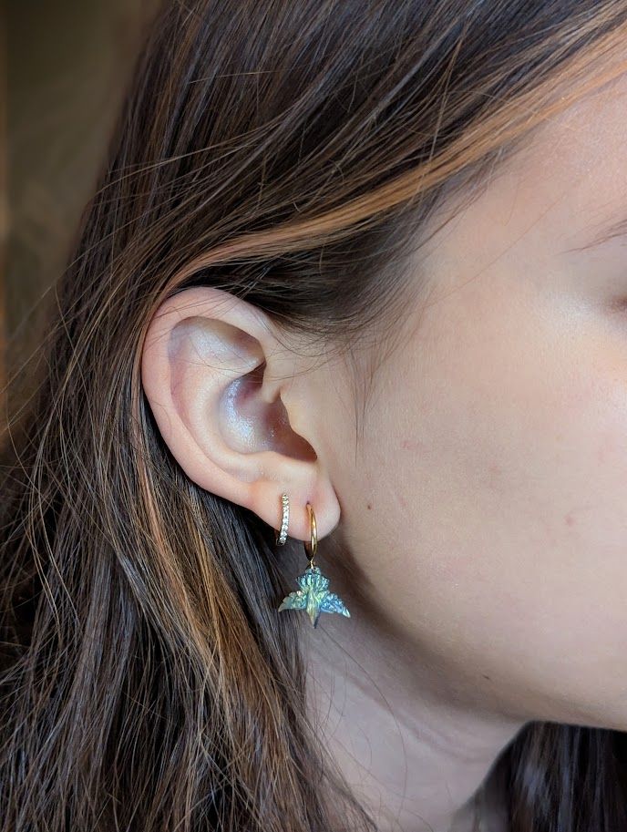 Savage Roots Gabriel Earrings in Carved Abalone & 14K Gold Fill