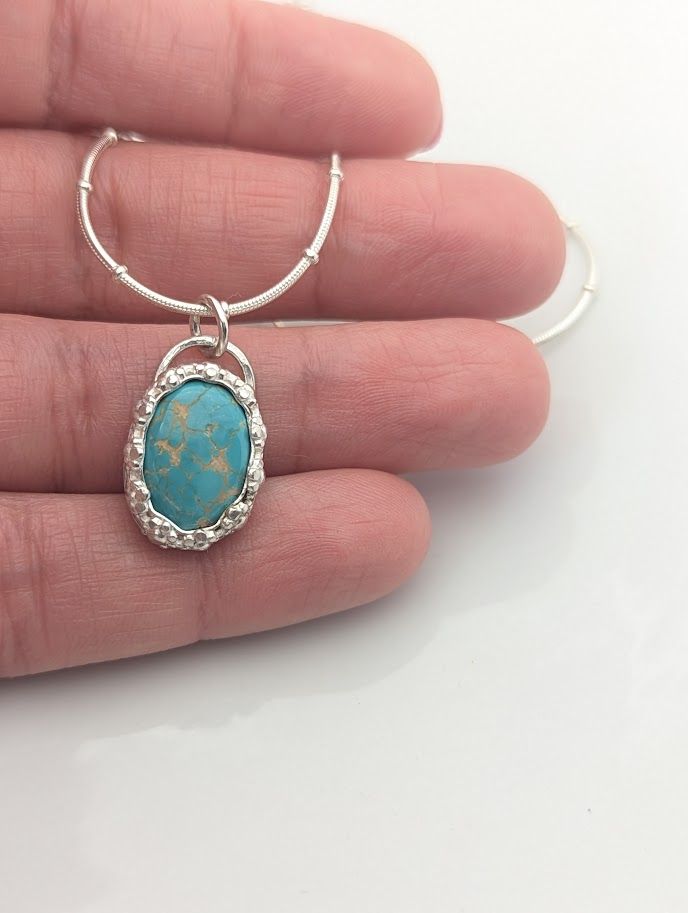 Savage Roots Roxy Necklace in Turquoise & Sterling Silver