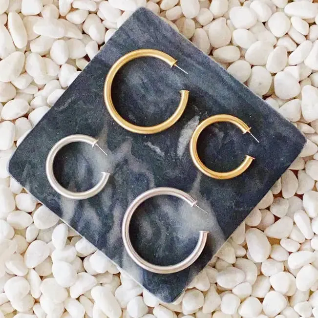 Ellison + Young Upper Class Taste Hoop Earrings Small