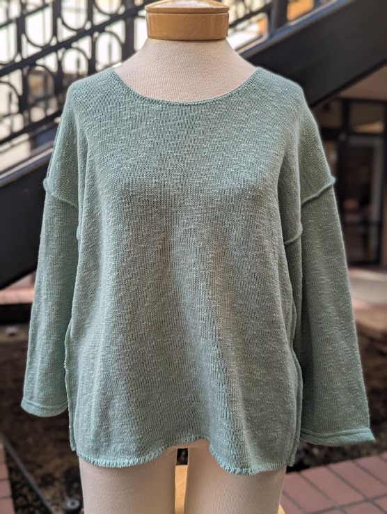 Avalin 3/4 Scoop Neck Sweater in Sage Avalin 3/4 Scoop Neck Sweater in Sage