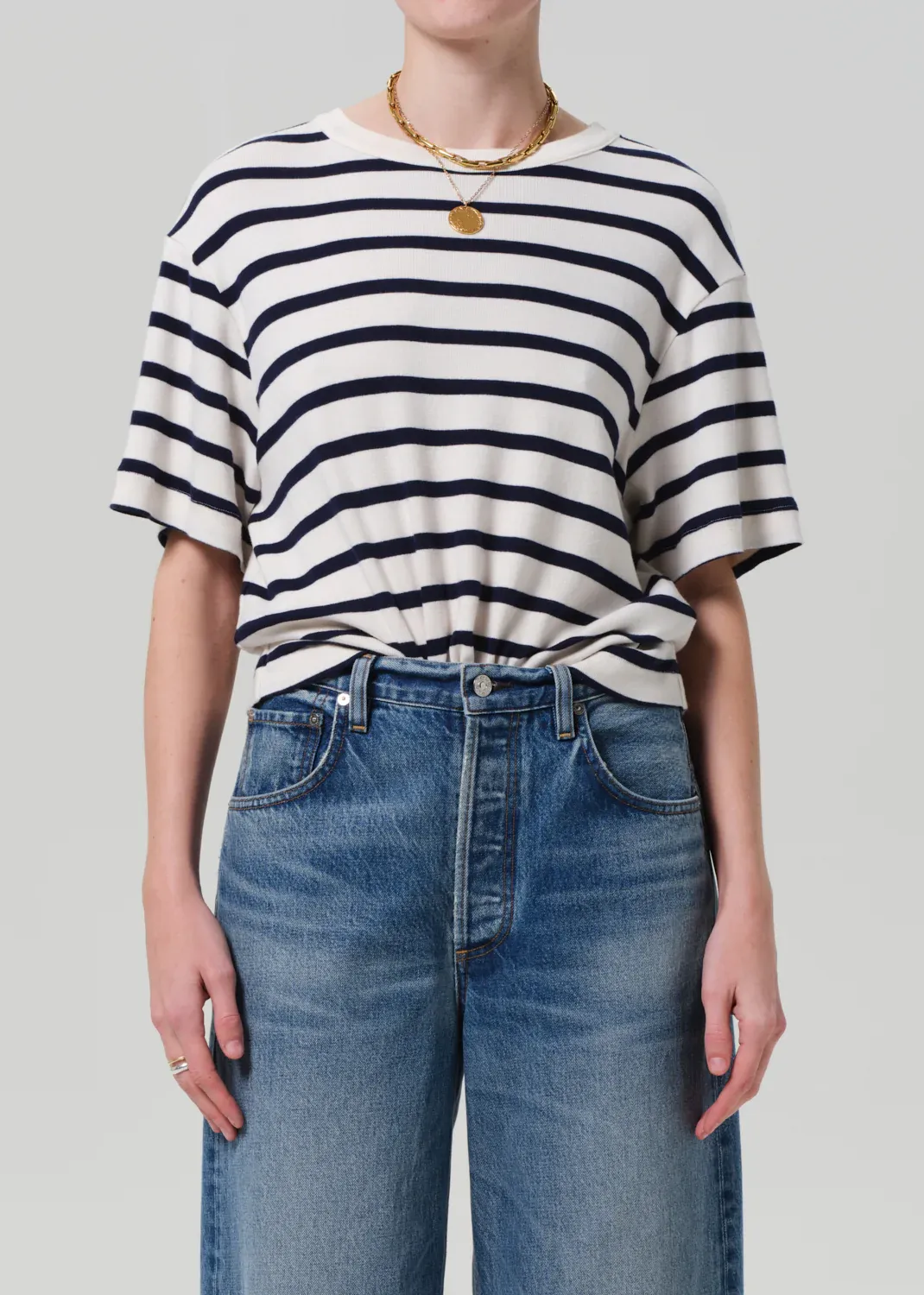 Citizens of Humanity Goldie Tee in Azure Stripe
