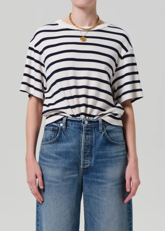 Citizens of Humanity Goldie Tee in Azure Stripe