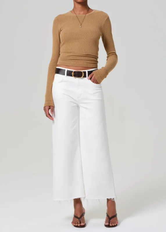 Citizens of Humanity Lyra Wide Leg Crop in Soft White Citizens of Humanity Lyra Wide Leg Crop in Soft White