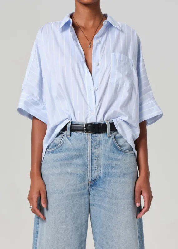 Citizens of Humanity Claire Origami Shirt in Rhodes Stripe