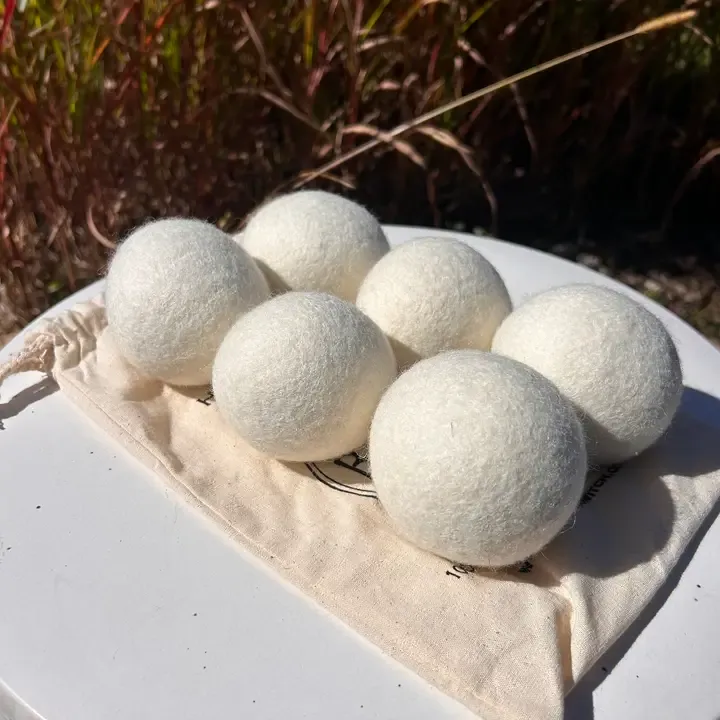 Bamboo Switch Organic Wool Dryer Balls in White