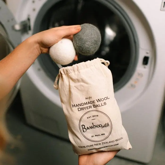 Bamboo Switch Organic Wool Dryer Balls in White