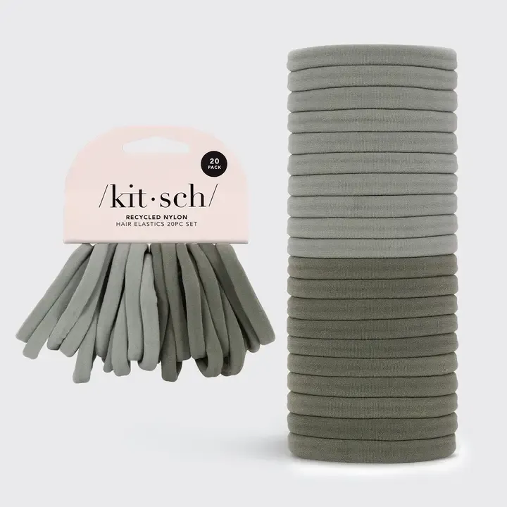 Kitsch Eco-Friendly Nylon Elastics 20 Piece in Eucalyptus