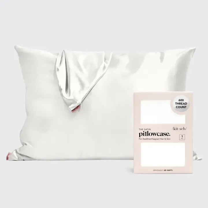 Kitsch Satin Pillowcase in Ivory