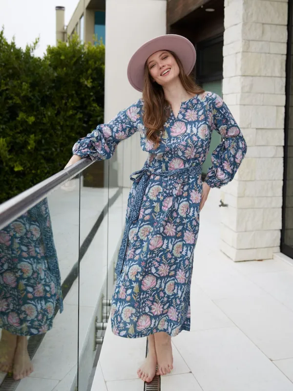 The Fox and The Mermaid Block Printed Dress in Shante