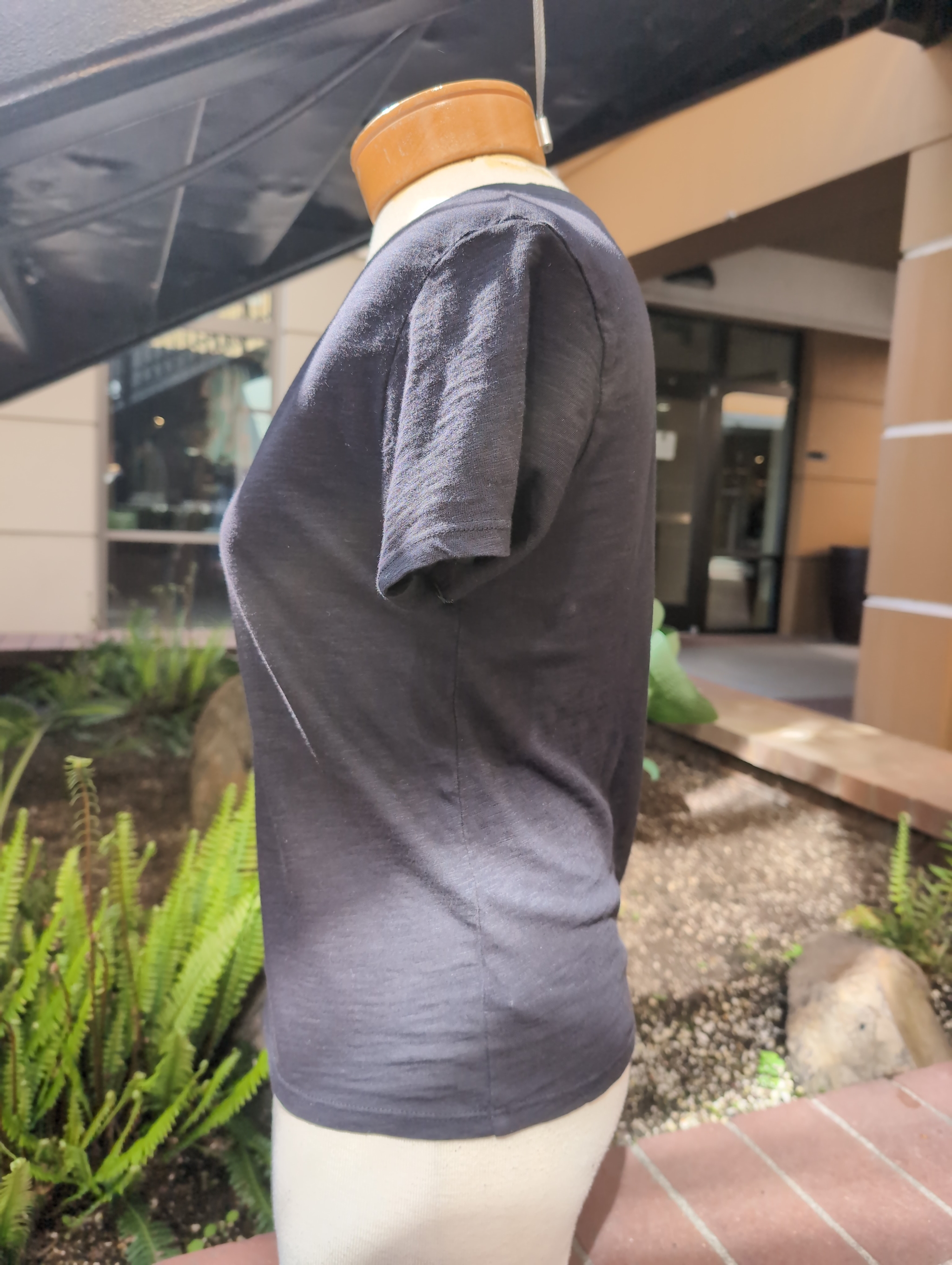 Velvet Eli Originals Short Sleeve V Neck Tee in Black