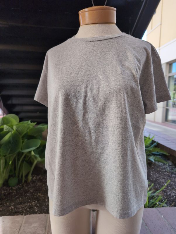 Velvet Topanga Organic Jersey Crew Tee in Heather Grey
