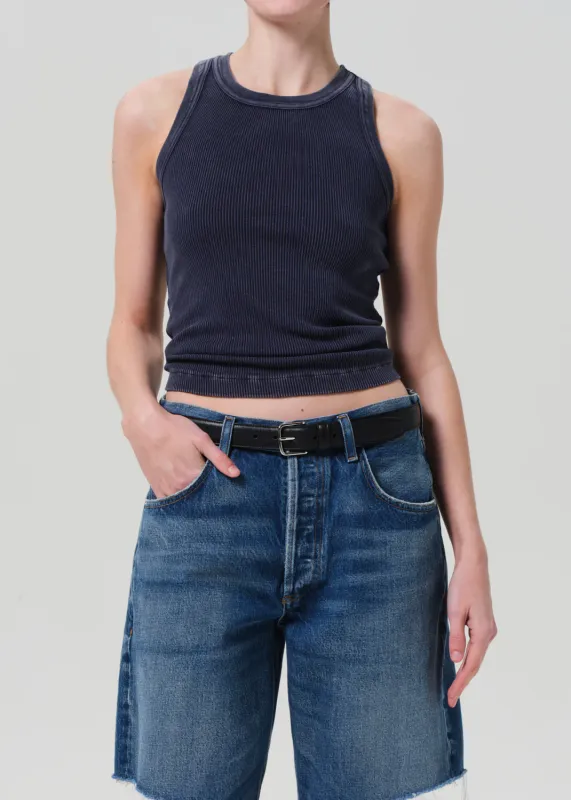 Citizens of Humanity Isabel Rib Tank in Mineral Navy