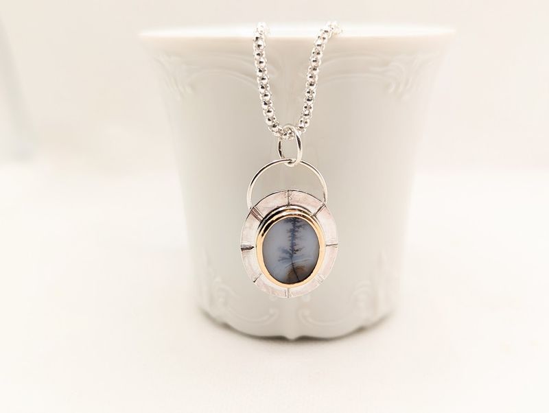 Savage Roots Sahalie Necklace in Scenic Dendritic Agate