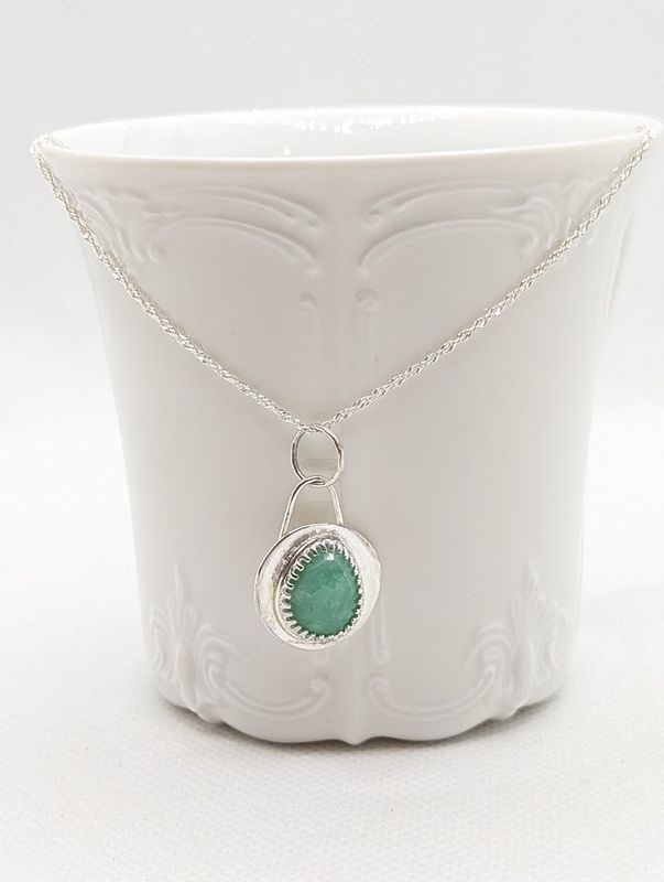Savage Roots Irma Necklace in Chrysoprase