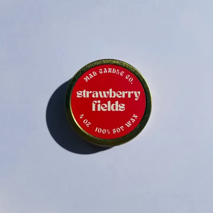 Mad Candle Co. Strawberry Fields Soy Candle - 4oz