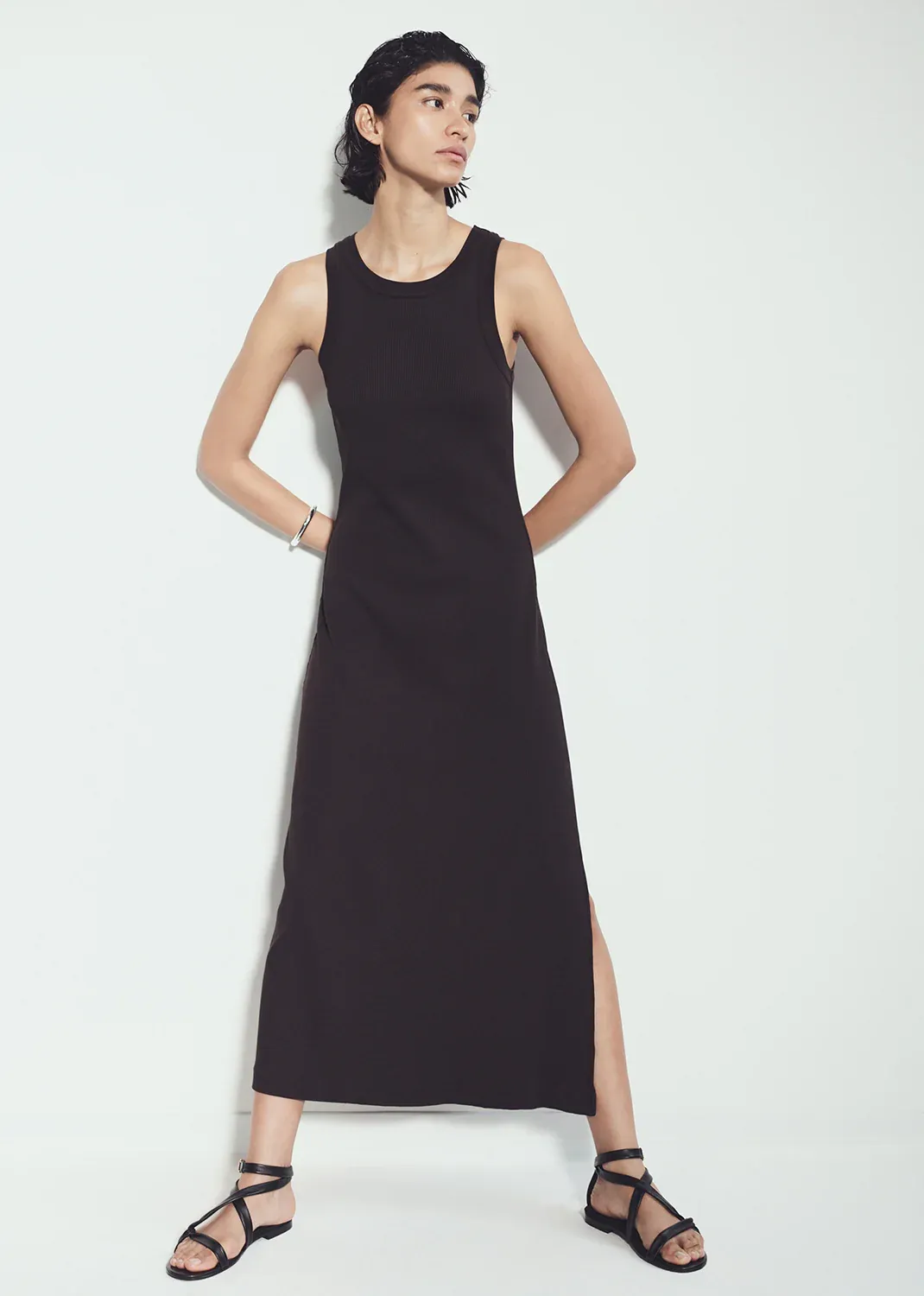 Citizens of Humanity Isabel Rib Tank Dress in Chocolate