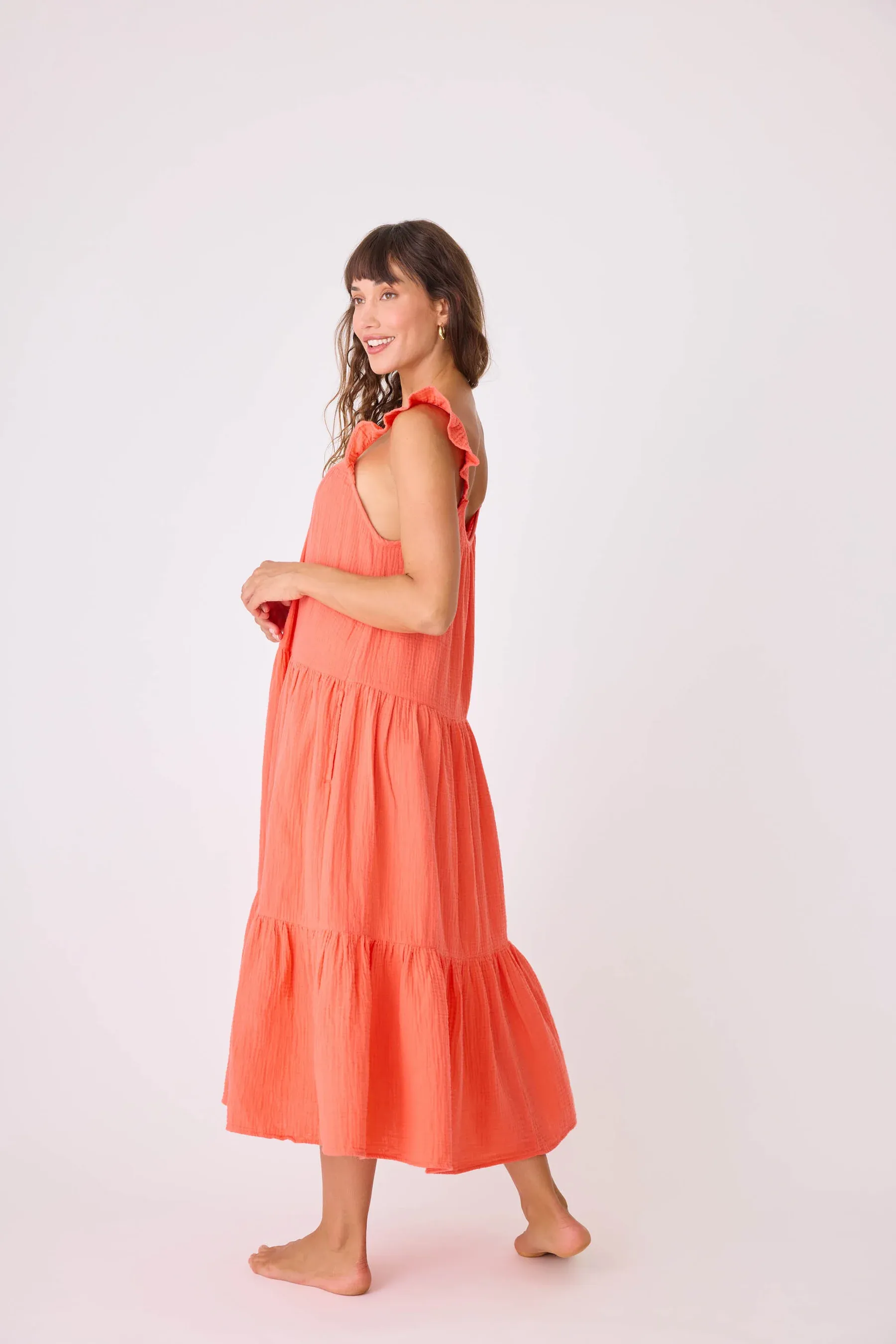 PJ Salvage Copacabana Dress in Guava