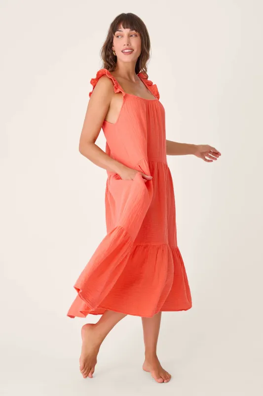PJ Salvage Copacabana Dress in Guava