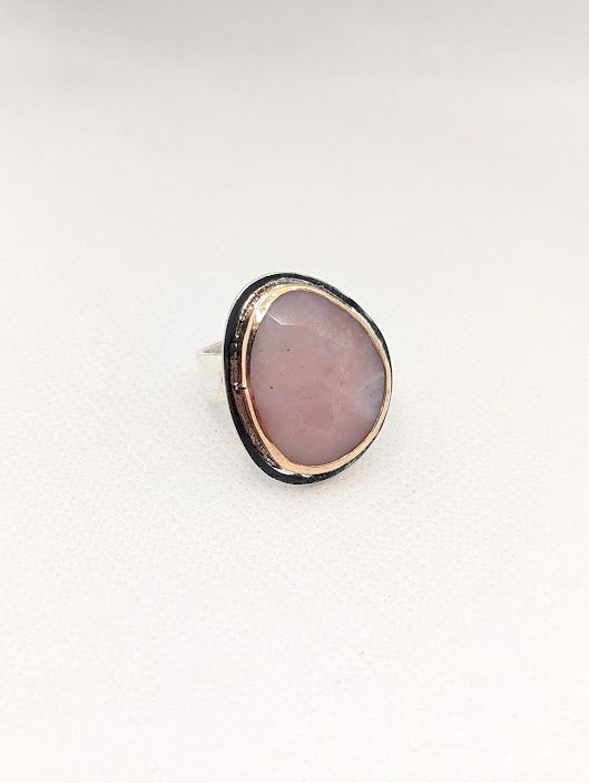 Savage Roots Pismo Ring in Rose Quartz