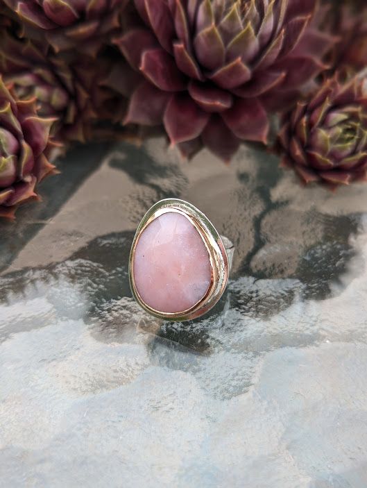 Savage Roots Pismo Ring in Rose Quartz