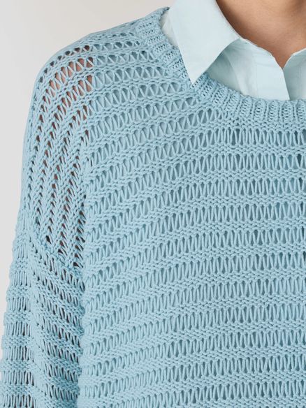 Eileen Fisher  Crew Neck Sweater レディース Sweaters Pale Sky Women's Eileen Fisher Crew Neck Sweater | Zappos.com