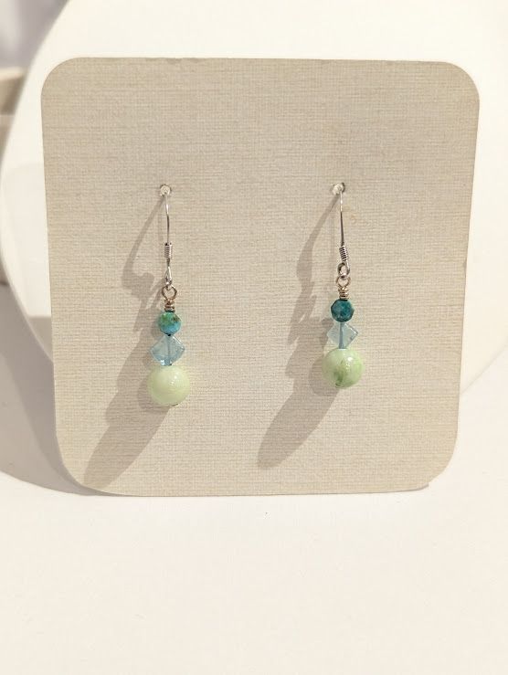 Perle Earrings in Calcite & Sterling Silver - J#7