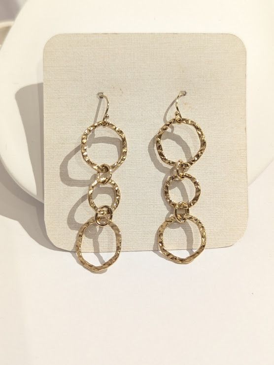 Perle Three Circles Earrings in 14K Gold Fill -L#19