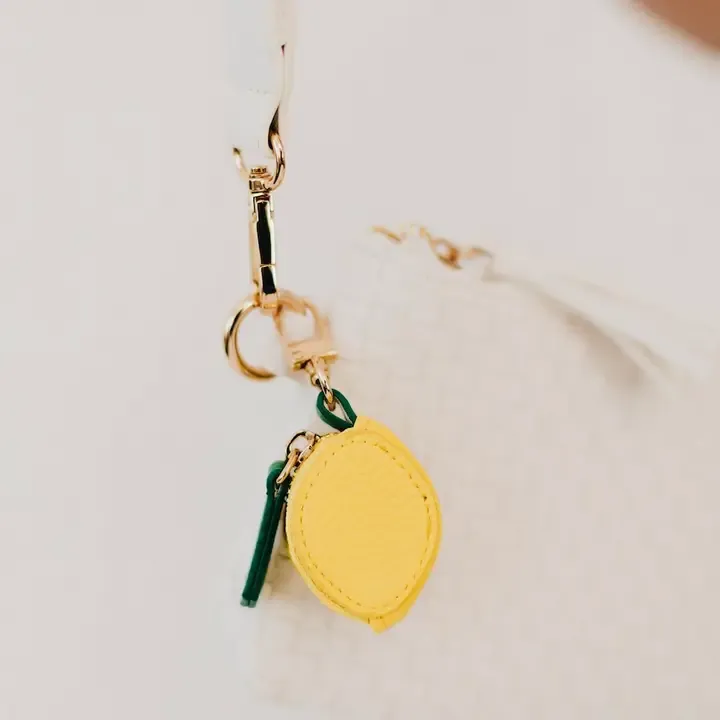 Pretty Simple Cutie Fruit Bag Charm in Lemon Yellow
