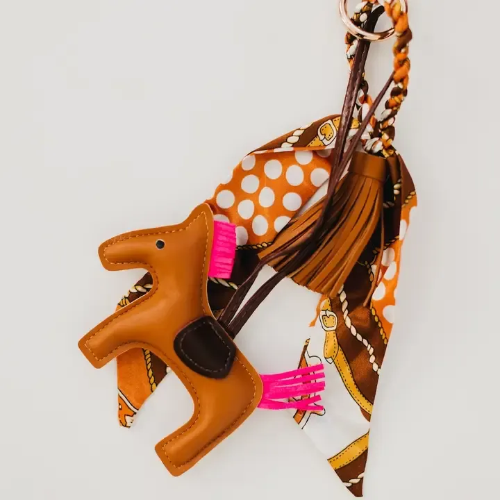 Pretty Simple Secretariat Bag Charm in Brown