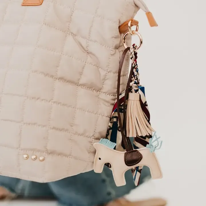Pretty Simple Secretariat Bag Charm in Tan