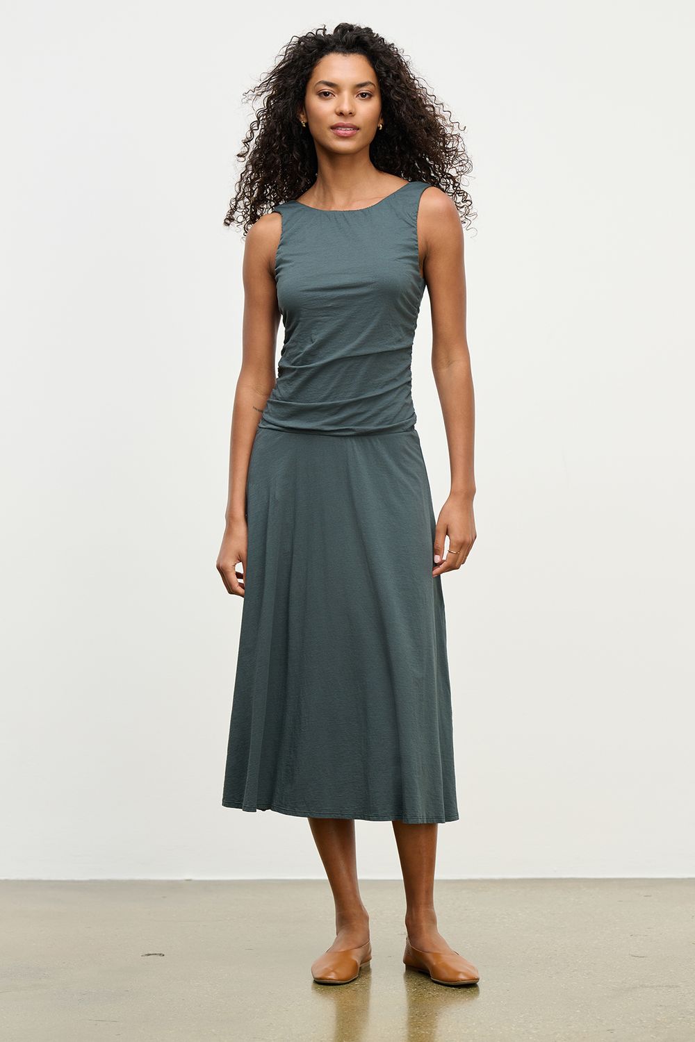 Velvet Pia Gauzy Whisper Novelty Dress in Mallard