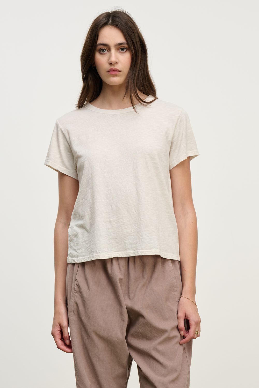 Velvet Marie Originals Crew Neck Tee in White