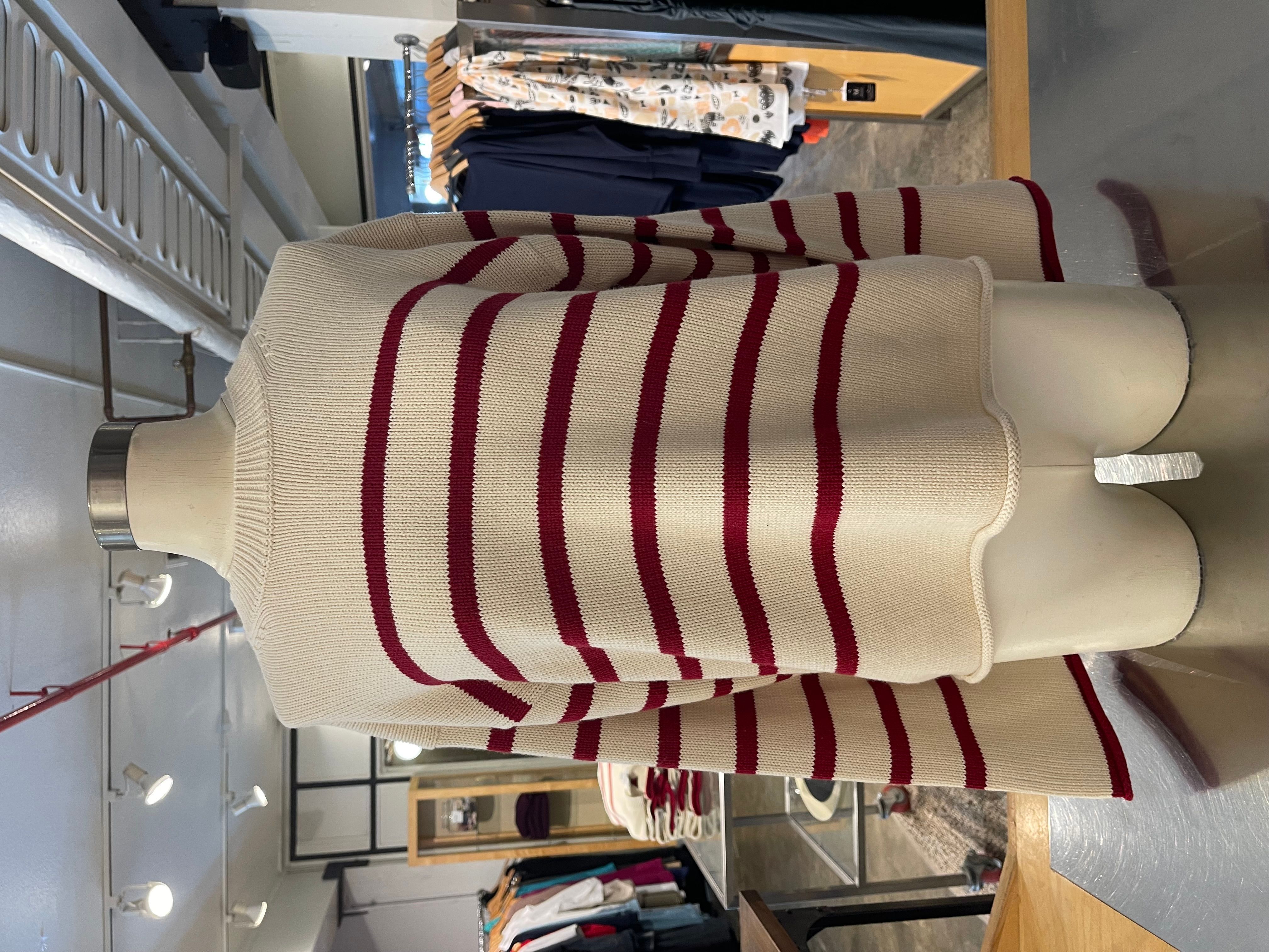 Velvet Lucia Cotton Cashmere Sweater in Cream/Shiraz